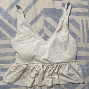 Kortni Jeane White Ruffle Swim Coverup